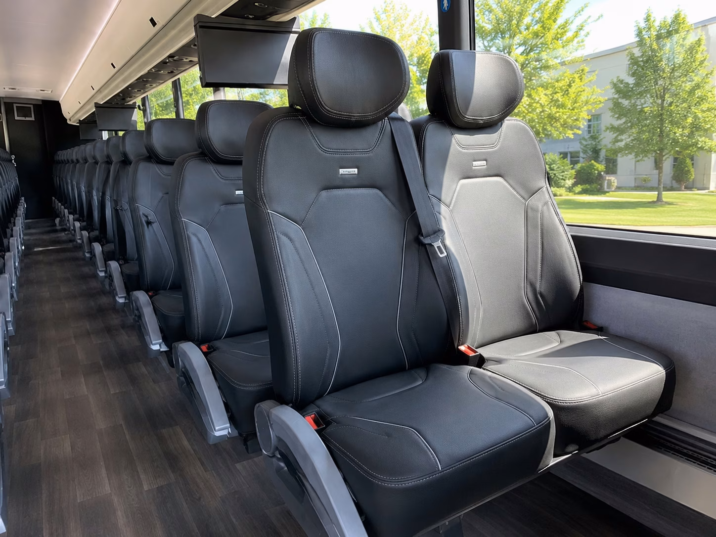 56 passenger charter bus interior